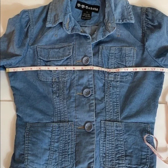 BB Dakota Light Blue Corduroy Jacket - Picture 5 of 6